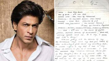 Shah Rukh Khan’s handwritten essay creates online buzz; says, “I had a very happy childhood as far as I remember”