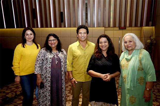 Master blaster Sachin Tendulkar hails Marathi film Baipan Bhari Deva as "touching story"; meets the cast