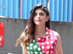 Sanjana Sanghi strikes a pose for paps as she gets clicked in the city