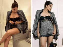 Sharvari Wagh sets date night fashion goals high in a grey short dress and blazer