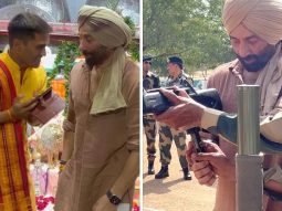 Ahead of Gadar 2 release, Sunny Deol seeks blessings at Tanot Mata Mandir, learns to operate a rifle; watch videos
