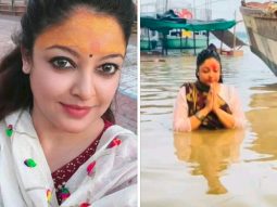 Tanushree Dutta takes a dip in Ganga at Manikarnika Ghat, fans express concern over pollution; actress says, “Jo hoga dekha jayega”