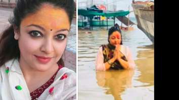 Tanushree Dutta takes a dip in Ganga at Manikarnika Ghat, fans express concern over pollution; actress says, “Jo hoga dekha jayega”