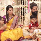 Yash and Radhika Pandit celebrate Varamahalakshmi puja with kids; see pics