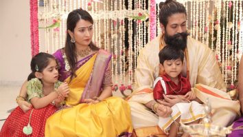 Yash and Radhika Pandit celebrate Varamahalakshmi puja with kids; see pics