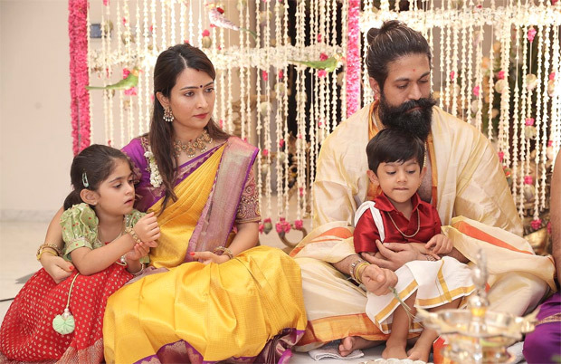 Yash and Radhika Pandit celebrate Varamahalakshmi puja with kids; see ...