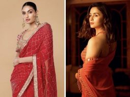 Alia Bhatt and Athiya Shetty grace Ambani’s Ganesh Chaturthi celebrations in ravishing red sarees