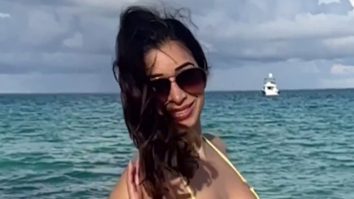 Beach girl! Sophie Choudry enjoys the waves by the shore