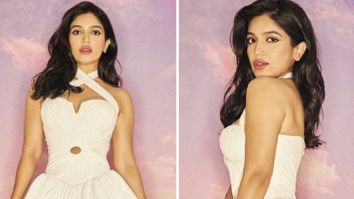 Bhumi Pednekar in a white twisted halter neck mini dress at trailer launch of Thank you for coming gives the ultimate dose of chic