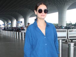 Dia Mirza makes a statement with her blue co-ords at the airport