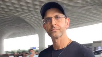 Hrithik Roshan opts for an all black look at the airport