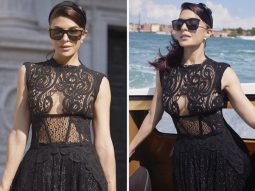 Jacqueline Fernandez takes Venice film festival by storm in black lace corset dress worth Rs.3.03 Lakh