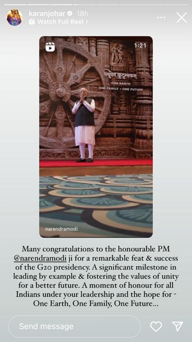 G20 Summit: Karan Johar congratulates PM Narendra Modi for “remarkable feat”; calls it “significant milestone”