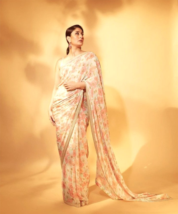 Kareena Kapoor Khan's floral saree by Sabysachi, worn during the Jaane Jaan promotions, brings a refreshing festive vibe