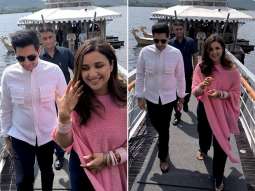 Newlyweds Parineeti Chopra and Raghav Chadha make their first public appearance after marriage as they leave for Delhi, see videos and photos