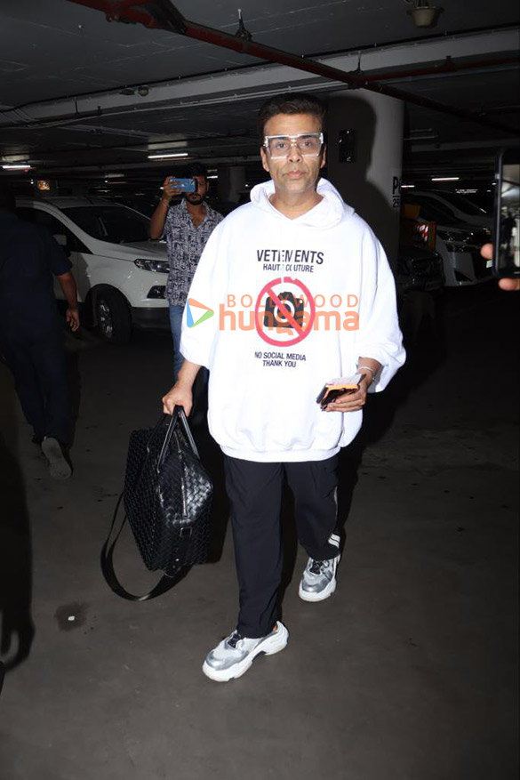 photos nora fatehi shraddha kapoor and karan johar snapped at the airport 3