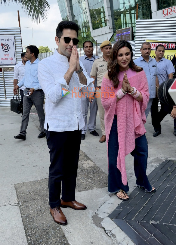 Photos: Parineeti Chopra and Raghav Chadha snapped at Udaipur Airport