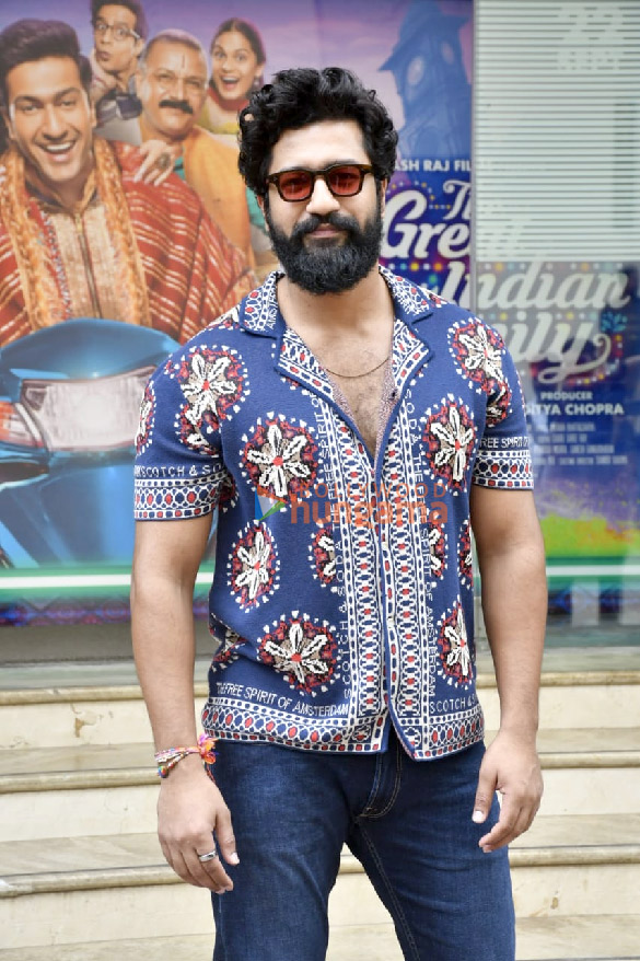 photos vicky kaushal snapped at the trailer launch of his film the great indian family 3