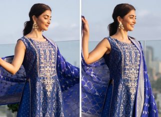 Pooja Hegde is keeping our weekday blues at bay in a breezy kurta set by Anita Dongre worth Rs.1.20 Lakh