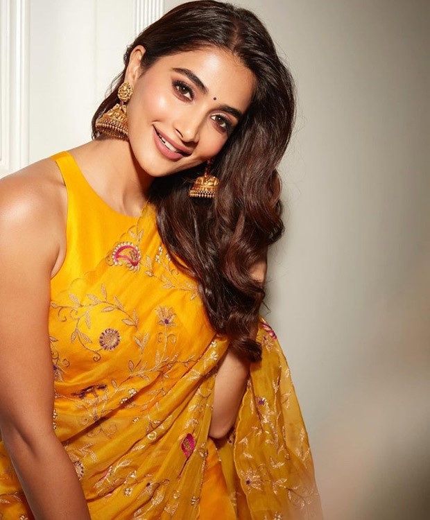 Pooja Hegde's dazzling yellow saree is the perfect addition to elevate your daytime festive season look
