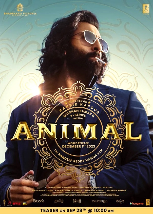 Ranbir Kapoor starrer Animal to get its first teaser reveal on September 28; see new poster