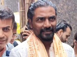 Remo D’Souza gets clicked with wife at Lalbaug as he seeks blessings