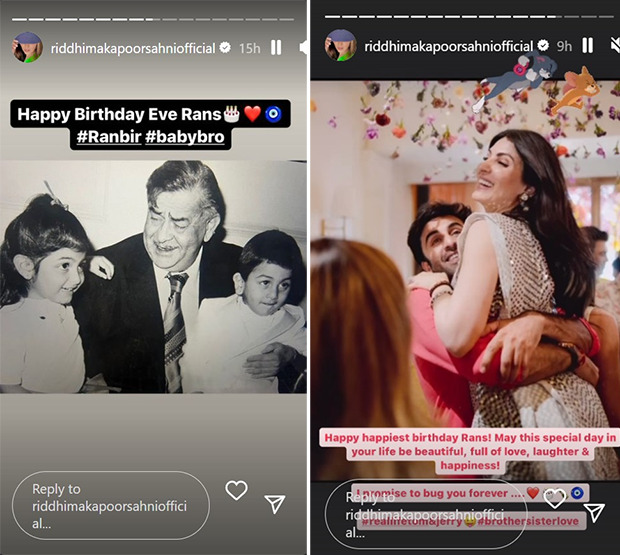 Ranbir Kapoor receives warm birthday wishes from mother Neetu Kapoor and sister Riddhima Kapoor Sahni