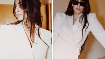 Sonam Kapoor exudes effortless chic in a stylish white pantsuit at the Boss Spring/Summer 2024 showcase during Milan Fashion Week