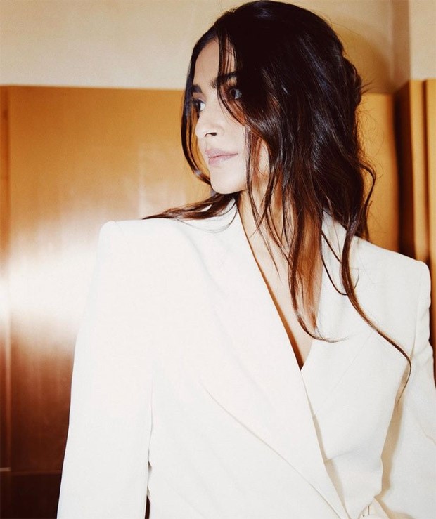 Sonam Kapoor exudes effortless chic in a stylish white pantsuit at the Boss Spring/Summer 2024 showcase during Milan Fashion Week