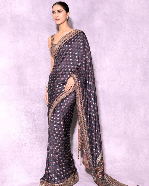 Vaani Kapoor is a nothing less than a vision in blue embellished saree by JJ Valaya