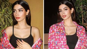 Khushi Kapoor is the most stylish diva in town in black Co-Ords, pink jacket & Dolce & Gabbana box bag