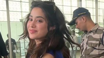 Janhvi Kapoor looks cute in a blue crop top & denims