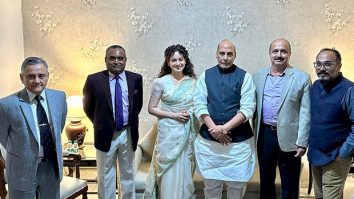 Defence Minister Rajnath Singh and other dignitaries from Indian Air Force attend the special screening of Kangana Ranaut starrer Tejas