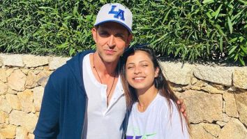 Hrithik Roshan looks dashing as he poses with a choreographer on the sets of Fighter in Italy; see photos