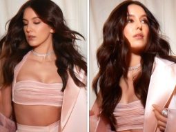 Isabelle Kaif elevates fashion to new heights in a stunning satin blazer set