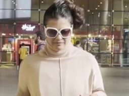Kajol gets clicked at the ain a Manish Malhotra saree