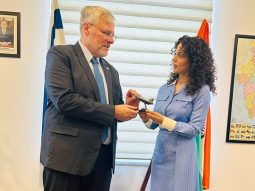 Kangana Ranaut visits the Israel embassy and meets Ambassador Naor Gilon, ahead of the Tejas release