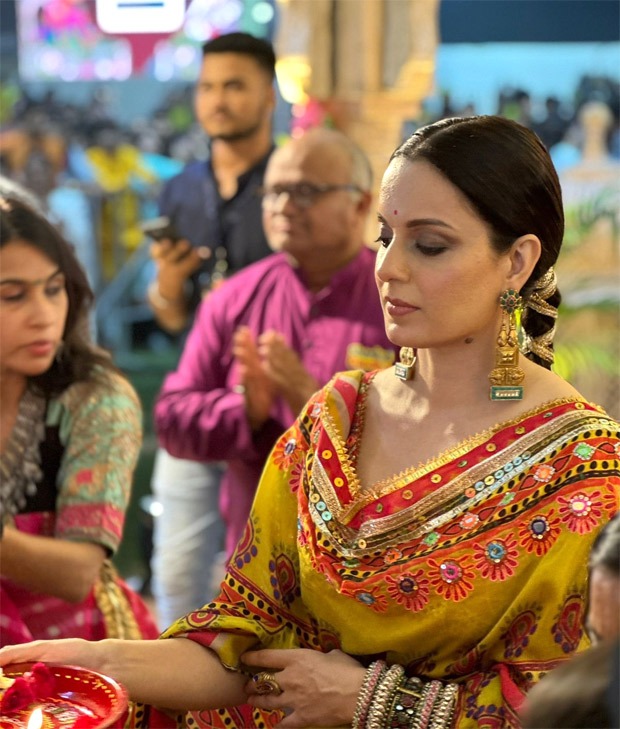 As Navaratri 2023 begins, Kangana Ranaut joins the celebration in Ahmedabad to promote Tejas