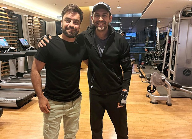 Afghanistan cricketer Rashid Khan meets Kartik Aaryan in Pune