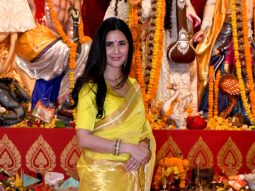 Katrina Kaif shines in a yellow saree at Durga Puja
