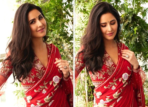 Katrina Kaif stuns in a red saree, spreading festive cheer as she ...