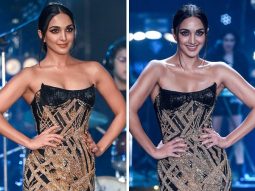 Kiara Advani sizzled as she graced the ramp for Falguni & Shane Peacock at Lakme Fashion Week, donning a stunning black and golden bodycon gown