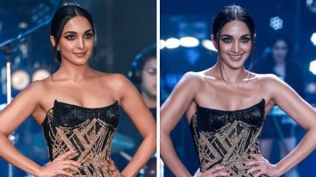 Kiara Advani sizzled as she graced the ramp for Falguni & Shane Peacock at Lakme Fashion Week, donning a stunning black and golden bodycon gown