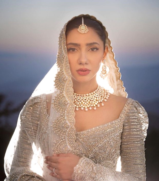 Mahira Khan made for the most gorgeous bride in ivory & silver lehenga on her wedding day