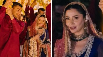 Mahira Khan maintains her stylish bridal charm, donning a majestic purple embellished Anarkali ensemble for her Mehendi celebration