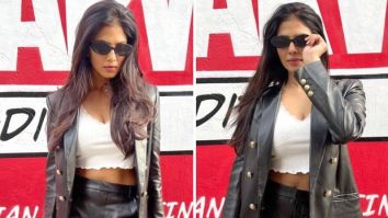 Malavika Mohanan in leather skirt & jackets opts for a casually chic look with a touch of rock-inspired style during her day out in London