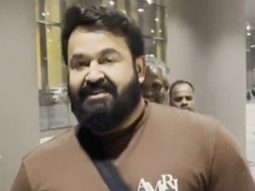 Mohanlal gets clicked at the airport by paps