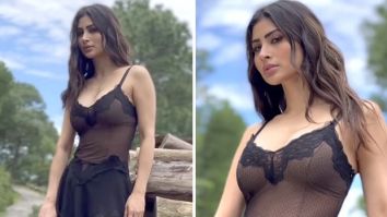 Mouni Roy nails a stylish cowgirl look with a lace little black dress and knee-high boots