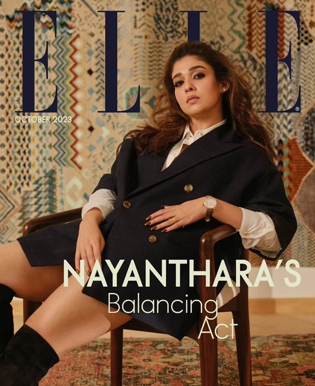Nayanthara adorns the cover of Elle magazine, exuding beauty in Gucci black blazer and boots