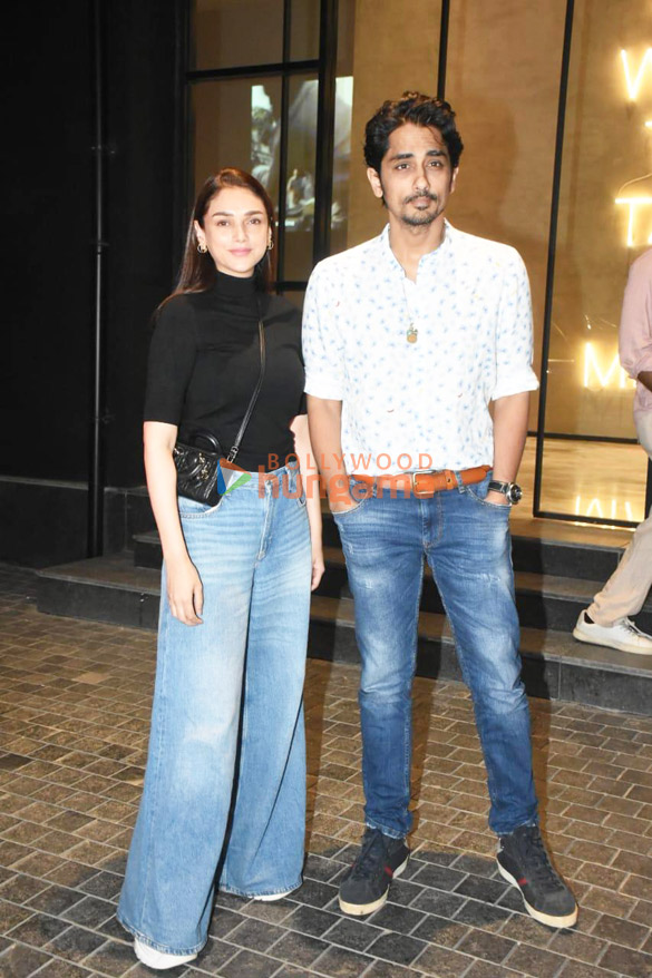 Photos: Aditi Rao Hydari, Siddharth and others snapped at the special screening of the film Chithha